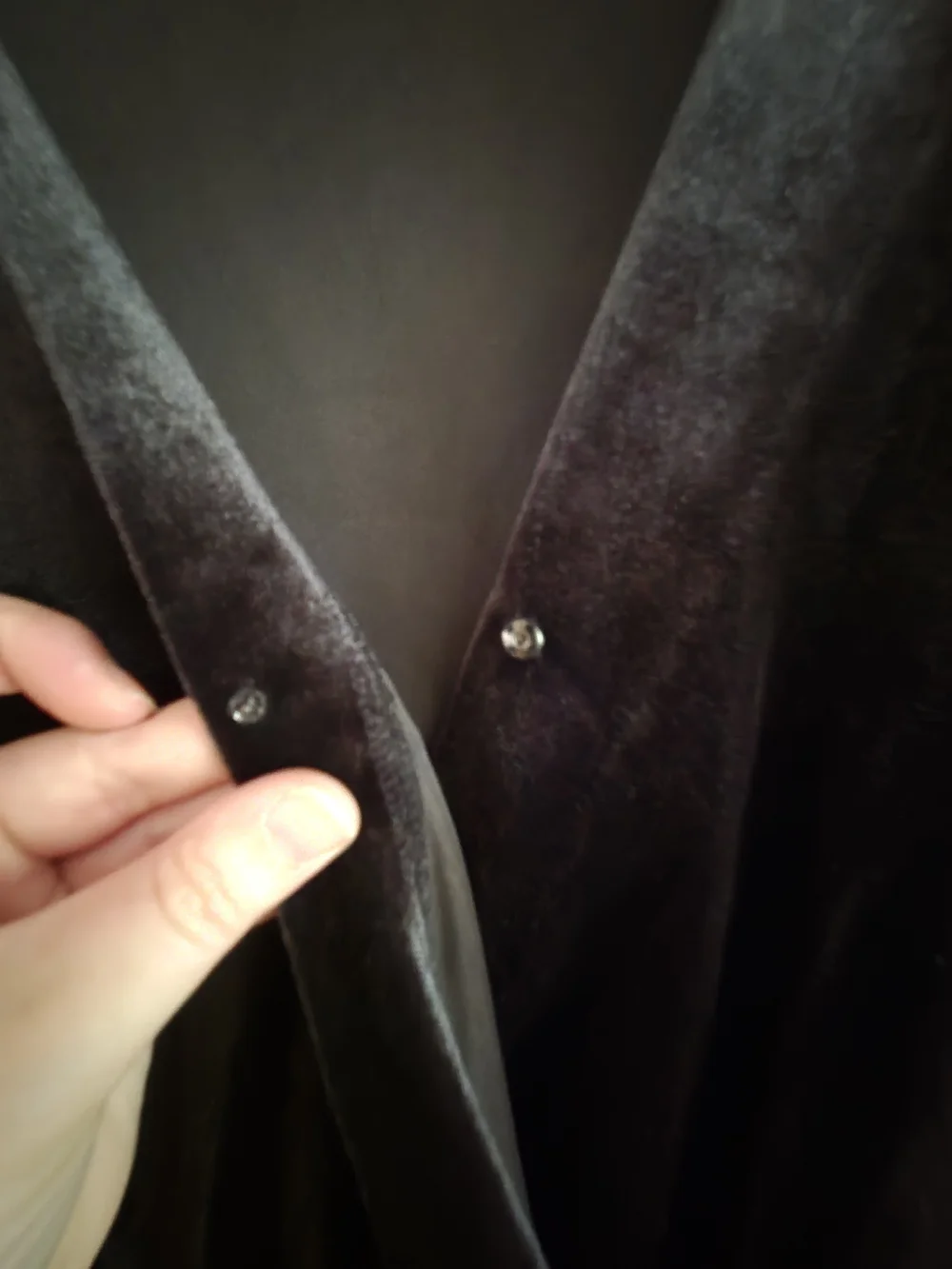 Loft Black Velvet Wrap Peplum Top